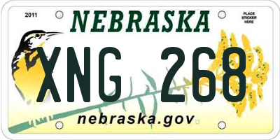 NE license plate XNG268