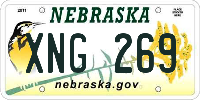 NE license plate XNG269