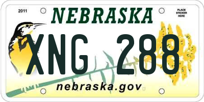 NE license plate XNG288