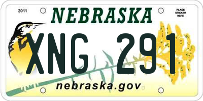 NE license plate XNG291