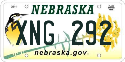 NE license plate XNG292