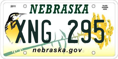 NE license plate XNG295