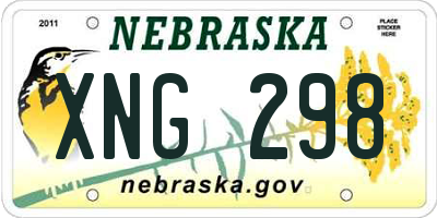 NE license plate XNG298
