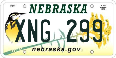 NE license plate XNG299