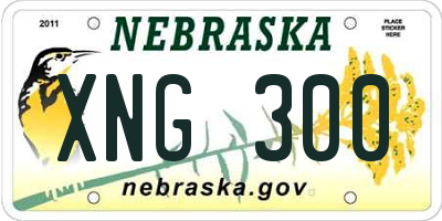 NE license plate XNG300