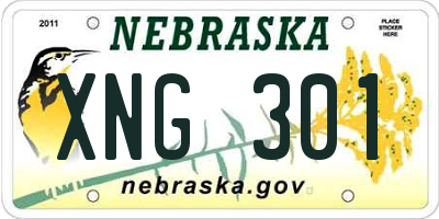 NE license plate XNG301