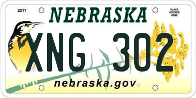 NE license plate XNG302