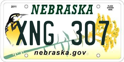 NE license plate XNG307