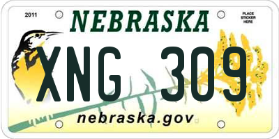 NE license plate XNG309