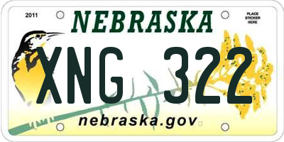 NE license plate XNG322