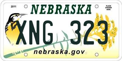 NE license plate XNG323