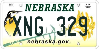 NE license plate XNG329