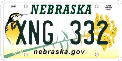 NE license plate XNG332