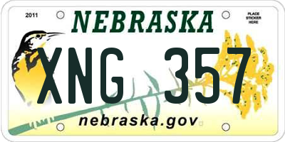 NE license plate XNG357