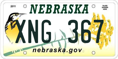 NE license plate XNG367
