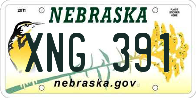NE license plate XNG391