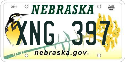 NE license plate XNG397