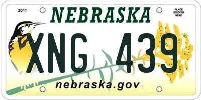 NE license plate XNG439
