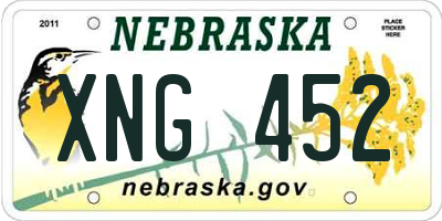 NE license plate XNG452