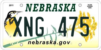 NE license plate XNG475