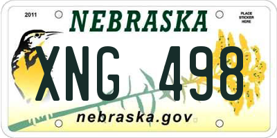 NE license plate XNG498