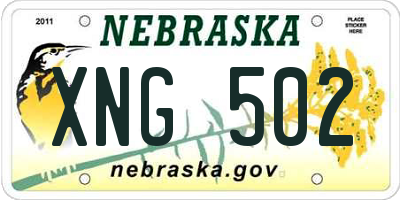 NE license plate XNG502
