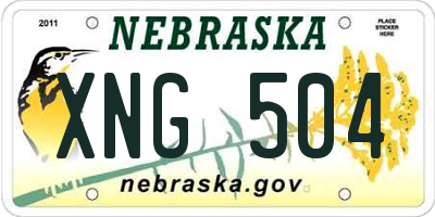 NE license plate XNG504