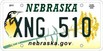 NE license plate XNG510