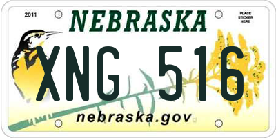 NE license plate XNG516