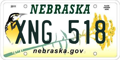 NE license plate XNG518
