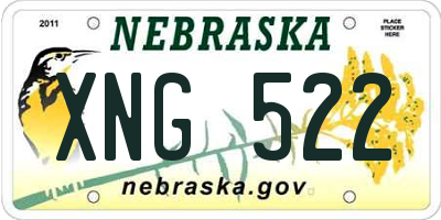 NE license plate XNG522