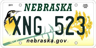 NE license plate XNG523