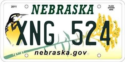 NE license plate XNG524