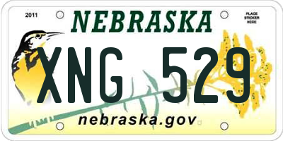 NE license plate XNG529