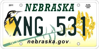 NE license plate XNG531