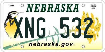 NE license plate XNG532