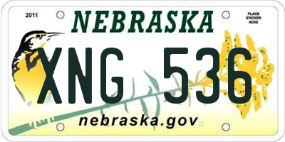 NE license plate XNG536