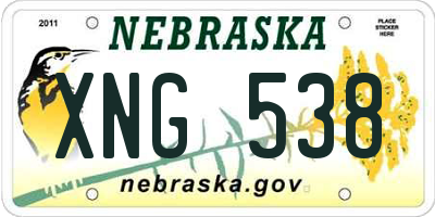 NE license plate XNG538
