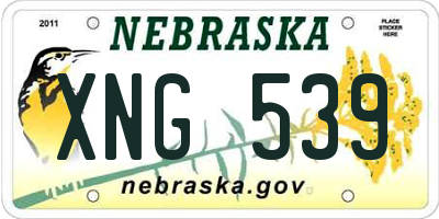 NE license plate XNG539