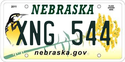NE license plate XNG544