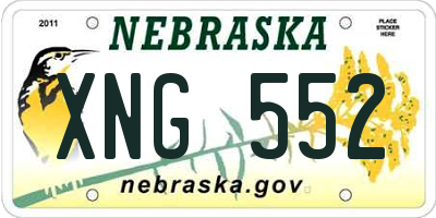 NE license plate XNG552