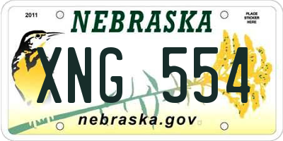NE license plate XNG554