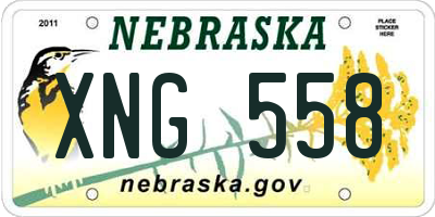 NE license plate XNG558