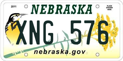 NE license plate XNG576