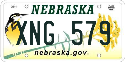 NE license plate XNG579