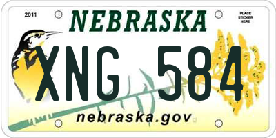 NE license plate XNG584