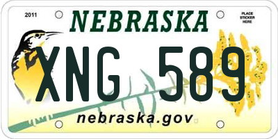 NE license plate XNG589