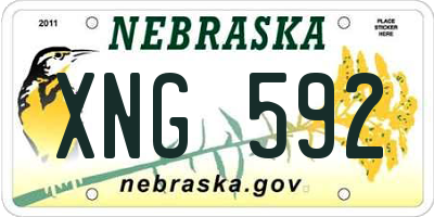 NE license plate XNG592