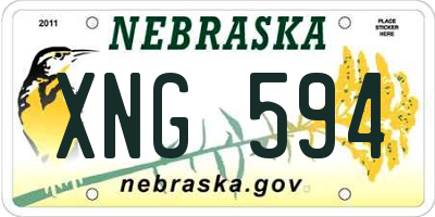 NE license plate XNG594