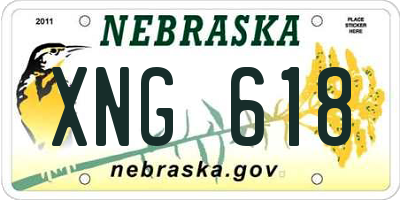 NE license plate XNG618